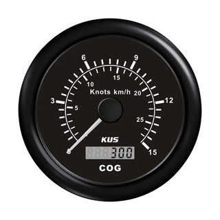 GAUGE SPEEDO GPS 0-15 knots BLK