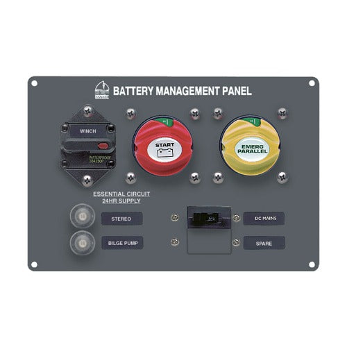 BEP Battery Management Panel - Type Four Single Engine Two Battery Banks