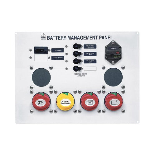 BEP Battery Management Panel - Type One Single Engine Two Battery Banks