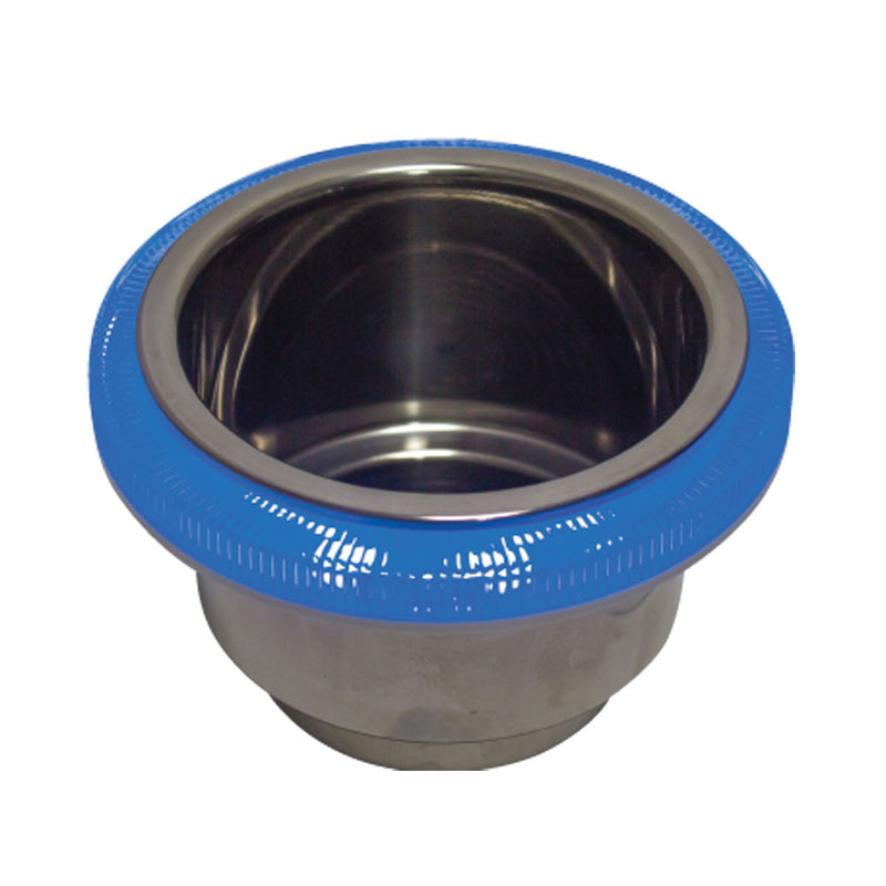 Stainless Steel Cup Holder With Or Without Blue LED Rim