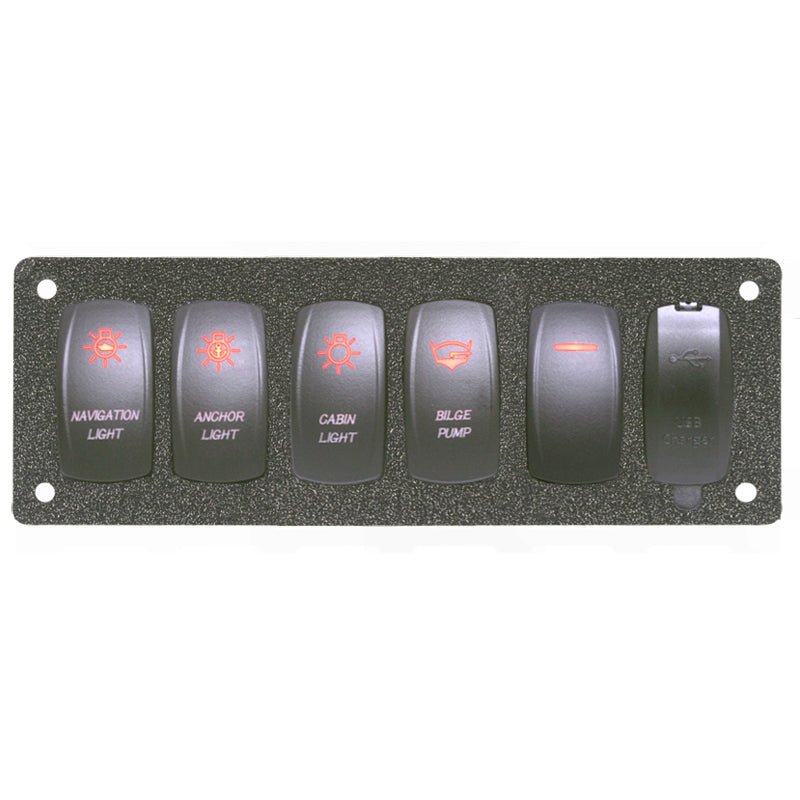 Horizontal Rocker Switch Panels