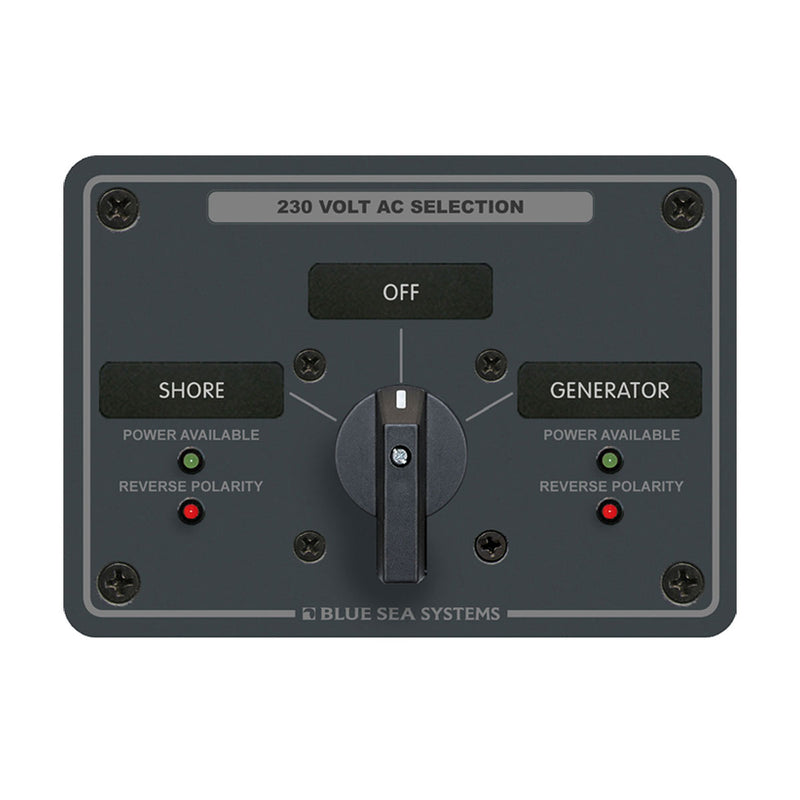 Blue Sea Systems AC Source Selection Panel - Rotary 30amp