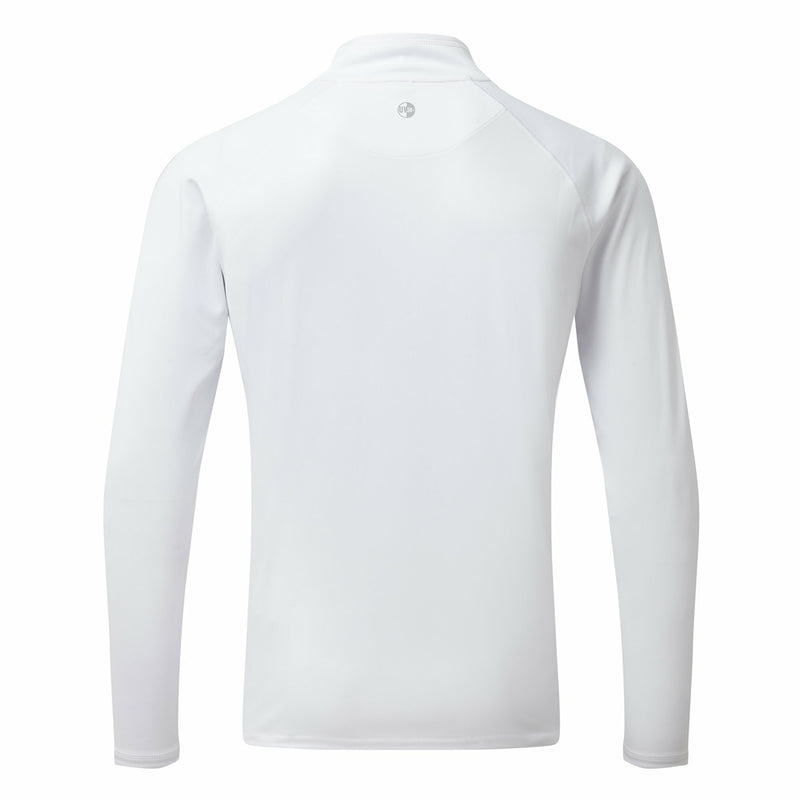 Gill Men's UV Tec Zip Tee Long Sleeve - White