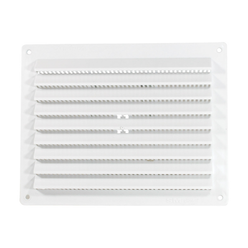 Louvre Vent - Rectangular Plastic with Screen